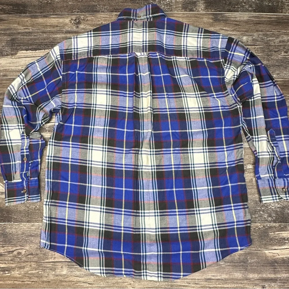 Vintage St John’s Bay Plaid Button Down Shirt Made in USA Medium GUC - Picture 3 of 6